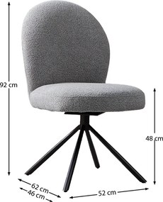 Ronde Eetkamerstoel Grijs