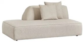 Linker Divan Voor Modulaire Gestoffeerde Bank Cardea Crèmebeige Boucléstof - Sklum