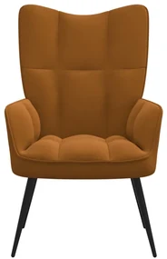 vidaXL Relaxstoel fluweel bruin