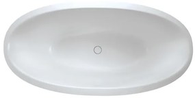 Xenz Dino ligbad - 169x84cm - met overloop - Solid Surface Wit 8503