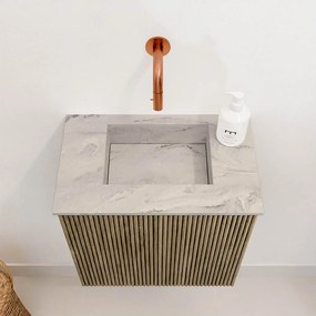 Mondiaz Joya DLux 40cm toiletmeubel dusk met wastafel faye midden zonder kraangat glace