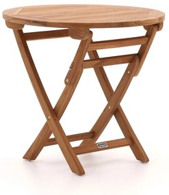 + 15% kassakorting | Inklapbare tafel Sunyard | Rond | Tuintafel Teakhout | Ø80cm | 2 personen | Kees Smit Tuinmeubelen
