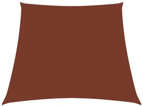 vidaXL Zonnezeil trapezium 3/5x4 m oxford stof terracottakleurig