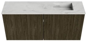 Mondiaz Joya DLux 90cm toiletmeubel shadow met wastafel faye rechts 1 kraangat opalo