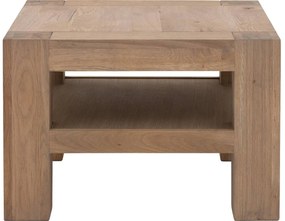 Goossens Hoektafel Roots, hout eiken grijs, stijlvol landelijk, 60 x 40 x 60 cm