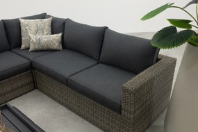 Atlanta wicker loungeset 5-delig – Organic grey - Garden impressions