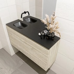 Mondiaz Olan 100cm toiletmeubel light brown grey met wastafel urban links geen kraangat