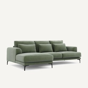 Rechtse hoekbank fluweel, Marsile