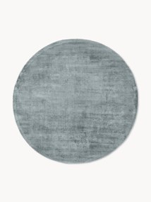 Rond handgeweven viscose vloerkleed Jane