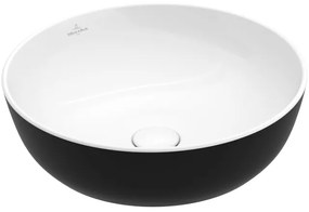 Villeroy & Boch Artis opzetwastafel rond Ø43x12.5cm zonder kraangat zonder overloop coal black 417943BCT8