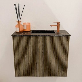 Mondiaz Joya DLux 50cm toiletmeubel dusk met wastafel faye rechts 1 kraangat lava