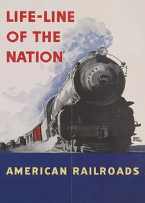 Ilustratie American Railroads, Vintage Travel Poster, (30 x 40 cm)