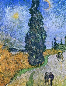 Kunstreproductie Road with Cypresses, 1890, Vincent van Gogh