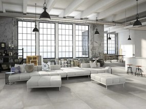 Vloertegel 60x120 Cm Betonlook Licht Grijs DC89