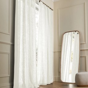 Gordijn in gewassen linnen met ringen, Private