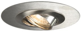 Ronde inbouwspot staal kantelbaar met opvulring - Edu