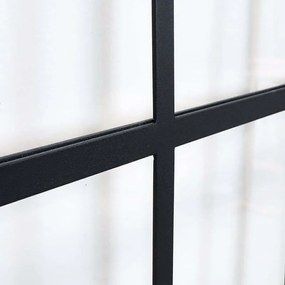 Houten Schuifdeur -  Met Glas (onbehandeld) - Zwart - Incl. Rails