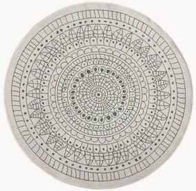 Rond in- & outdoor laagpolig vloerkleed Porto, omkeerbaar