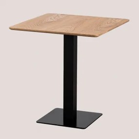 Vierkante Barkruktafel Van Esdoornfineer Espresso Zwart & ↔︎ 70 Cm - Sklum