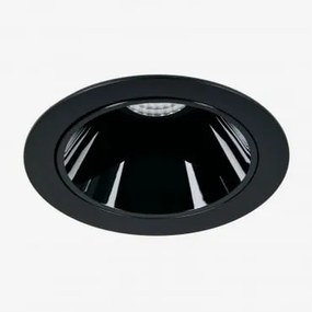Downlight Led Inbouwspot Met Ronde Rand Ø7 Cm Voor Buitengebruik In Aluminium Luisiana Zwart & 8 W & 23º & Wit Koud 4000k - Sklum