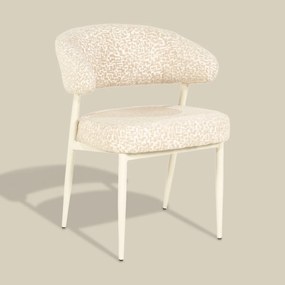 Eetkamerstoel Geometrische Print Beige