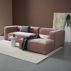 Bank Oud Roze Met Chaise Longue Rechts