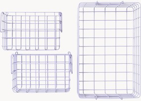 Metalen opbergmanden Mustard Made, 3-delig