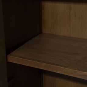 Hoge Wandkast Eikenhout Bruin - 102x47x210cm.