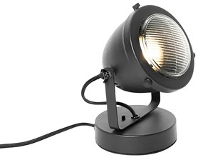 Industriële tafellamp zwart 18 cm - Emado Industriele / Industrie / Industrial GU10 rond Binnenverlichting Lamp