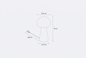 Buiten Vloerlamp Zwart - Mushroom Staal Zwart