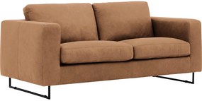 Goossens Excellent Bank Jovani bruin, leer, 2,5-zits, urban industrieel