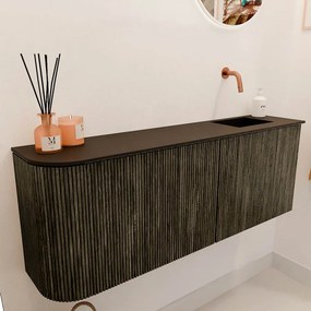 Mondiaz Joya 110cm toiletmeubel ronding links shadow met wastafel faye rechts zonder kraangat urban