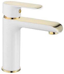 Wastafelkraan Rea Bloom White/Gold Low