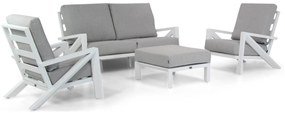 Stoel en Bank Loungeset 4 personen Aluminium Grijs  Santika Furniture Santika Cinta