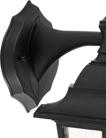 Smart buiten wandlamp zwart IP44 incl. Wifi ST64 - New Haven