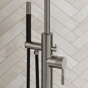 Saniclear Exclusive Curved Pro vrijstaande badkraan RVS