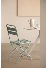 Set Van 4 Opvouwbare Eetkamerstoelen In Staal Janti Ijsberg - Sklum