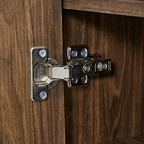 TV Meubel Walnoot Met Marmer - 200x40x55cm.