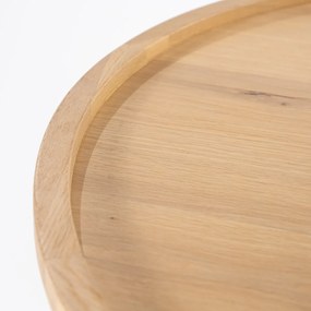 Eiken Salontafel Rond 80 Cm - 80 X 80cm.