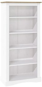 vidaXL Boekenkast 5 schappen Corona-stijl 81x40x170 cm grenenhout wit