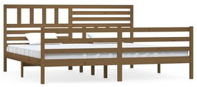 vidaXL Bedframe massief hout honingbruin 200x200 cm