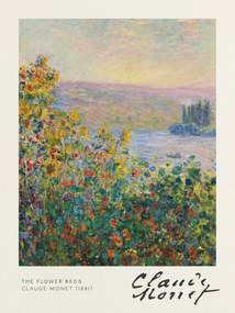 Kunstdruk The Flower Beds - Claude Monet, (30 x 40 cm)