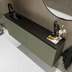 Mondiaz Ture 120cm toiletmeubel army met wastafel urban links 1 kraangat