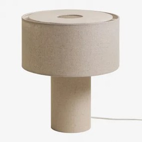 Gestoffeerde Tafellamp Pianela Linnen Beige – Crème - Sklum