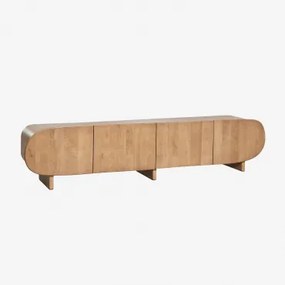Tv-meubel 220x40 Cm In Mangohout Agathe Natuurlijk Hout - Sklum
