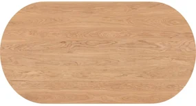 Goossens Excellent Eettafel Floyd, Semi rond 180 x 100 cm