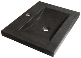 Sanituba Corestone wastafel basalt met kraangat 60cm