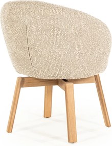 Eleonora Liva Eetstoel Hout Frame Taupe