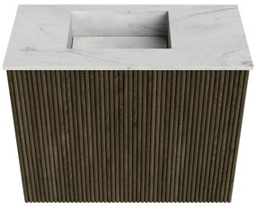Mondiaz Joya DLux 50cm toiletmeubel shadow met wastafel faye links zonder kraangat opalo