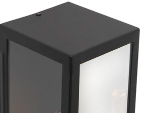 Smart buiten wandlamp met dimmer zwart met glas incl. Wifi ST64 - Rotterdam Long Modern E27 IP44 Buitenverlichting